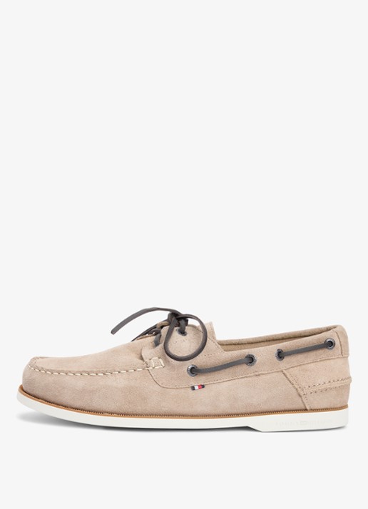 Tommy Hilfiger Bootschoen van suède met logo