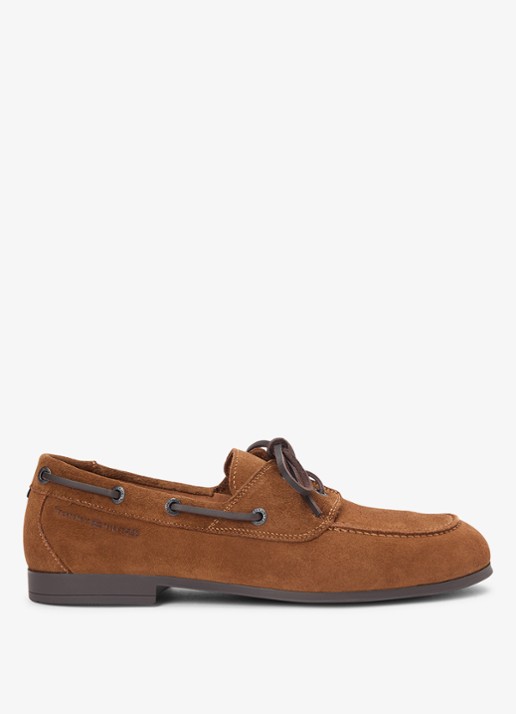 Tommy Hilfiger Bootschoen van suède - detail 2 bruin