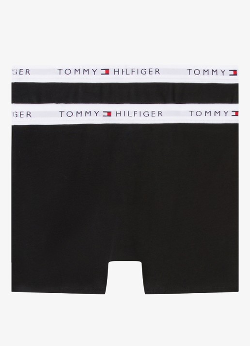 Tommy Hilfiger Boxershorts met logoband in 2-pack - achterkant zwart