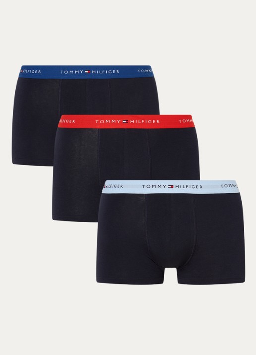 Tommy Hilfiger Boxershorts met logoband in 3-pack - voorkant 3 vuurrood