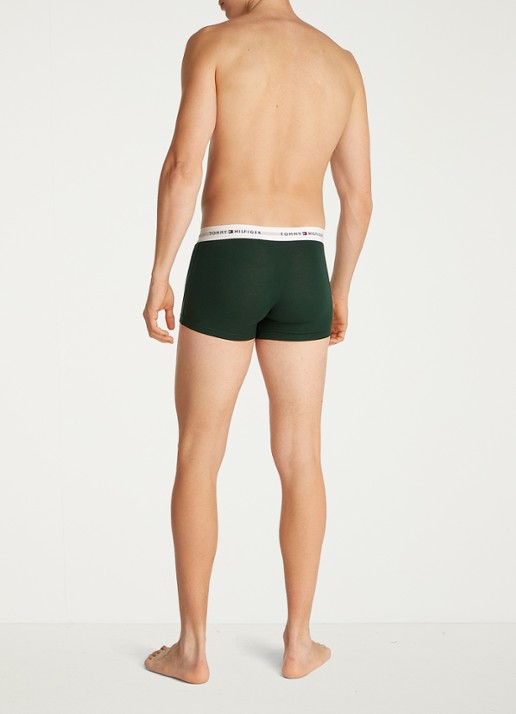 Tommy Hilfiger Boxershorts met logoband in 3-pack    - achterkant 3 donkergrijs