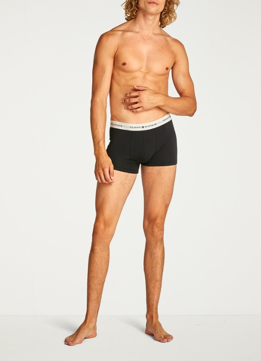 Tommy Hilfiger Boxershorts met logoband in 3-pack - detail 5 staalblauw