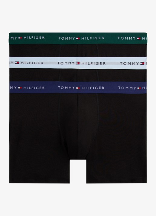 Tommy Hilfiger Boxershorts met logoband in 3-pack - voorkant lichtgroen