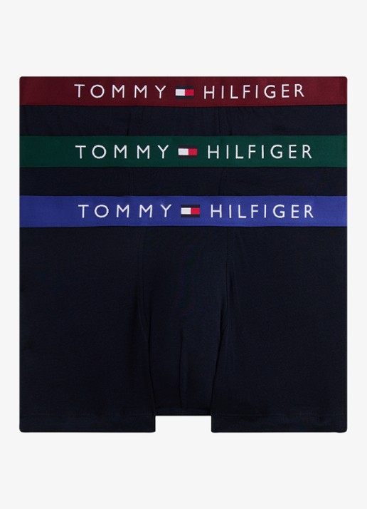 Tommy Hilfiger Boxershorts met logoband in 3-pack - voorkant 5 groen