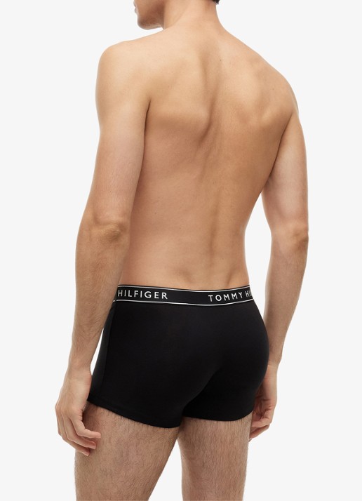 Tommy Hilfiger Boxershorts met logoband in 3-pack - achterkant 5 zwart