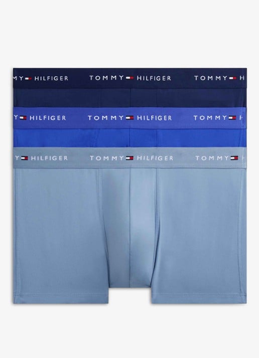 Tommy Hilfiger Boxershorts met logoband in 3-pack - voorkant 6 donkerblauw
