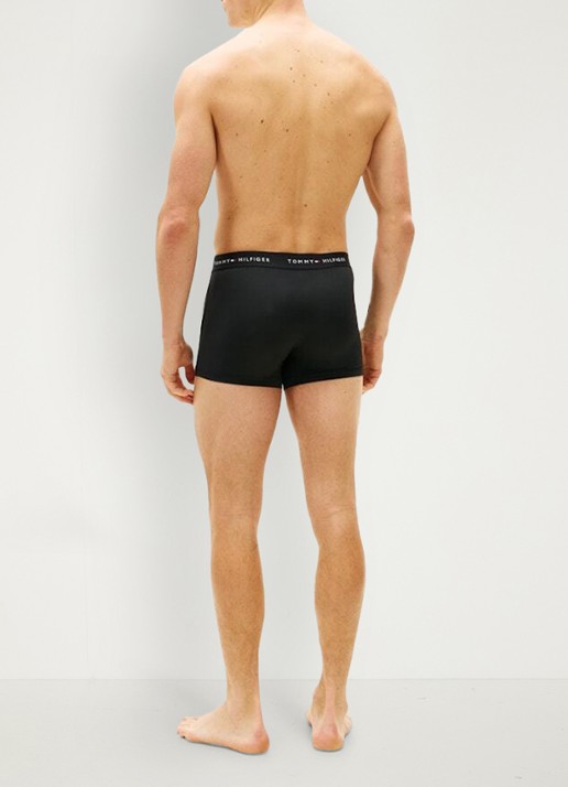 Tommy Hilfiger Boxershorts met logoband in 3-pack - achterkant 4 zwart