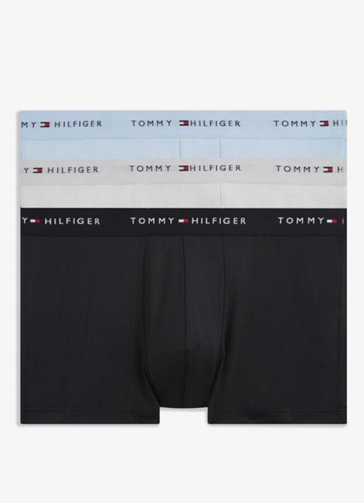 Tommy Hilfiger Boxershorts met logoband in 3-pack - voorkant 5 zwart