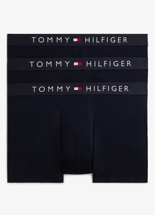 Tommy Hilfiger Boxershorts met logoband in 3-pack - voorkant naturel