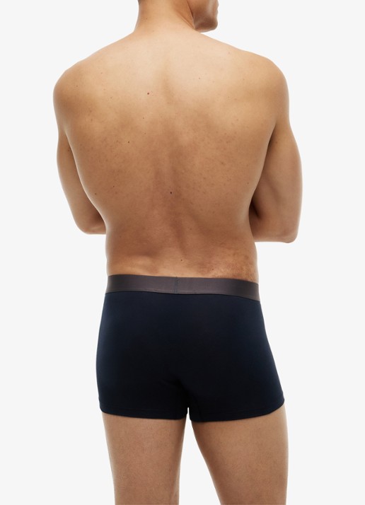 Tommy Hilfiger Boxershorts met logoband in 3-pack - achterkant donkerblauw