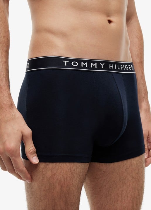 Tommy Hilfiger Boxershorts met logoband in 3-pack - detail 4 donkerblauw