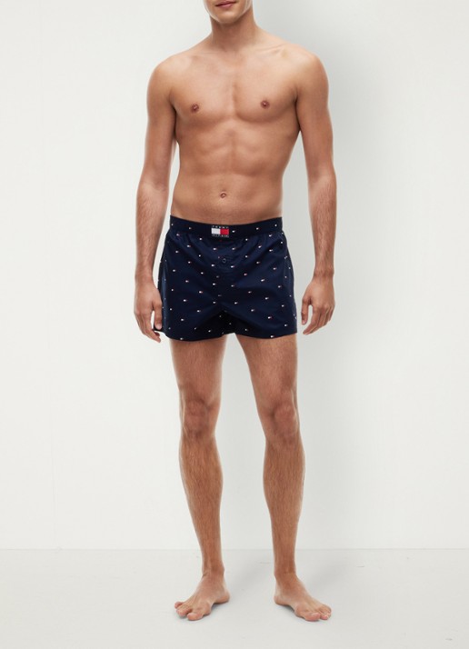 Tommy Hilfiger Boxershorts met logoband in 3-pack - voorkant 2 blauw