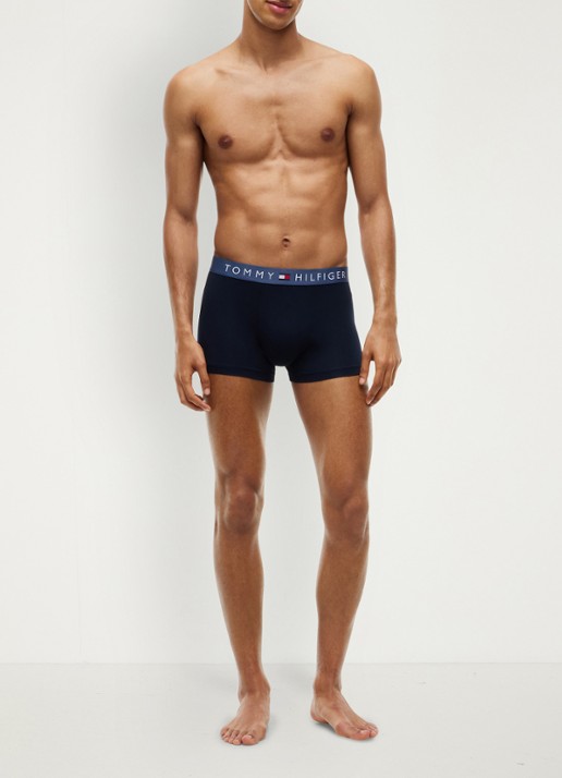 Tommy Hilfiger Boxershorts met logoband in 3-pack - voorkant 3 zwart