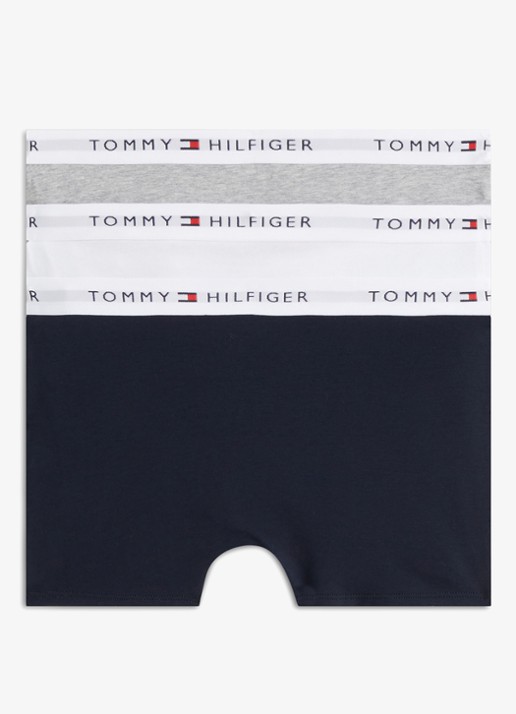 Tommy Hilfiger Boxershorts met logoband in 3-pack - detail grijs