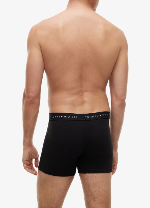 Tommy Hilfiger Boxershorts met logoband in 4-pack - achterkant 4 zwart