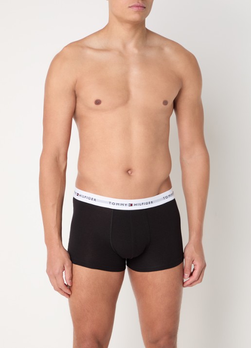 Tommy Hilfiger Boxershorts met logoband in 5-pack - voorkant 2 zwart