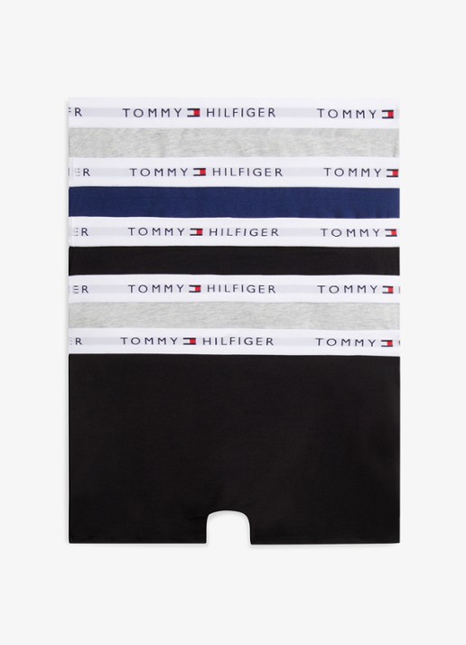 Tommy Hilfiger Boxershorts met logoband in 5-pack - achterkant multicolor