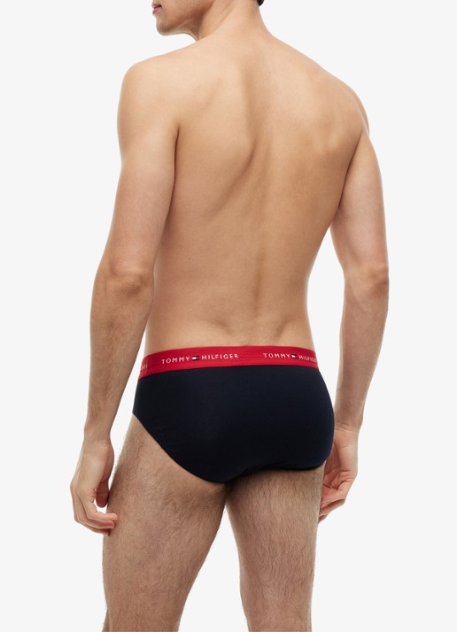 Tommy Hilfiger Boxerslip met logoband in 3-pack - achterkant 3 rood