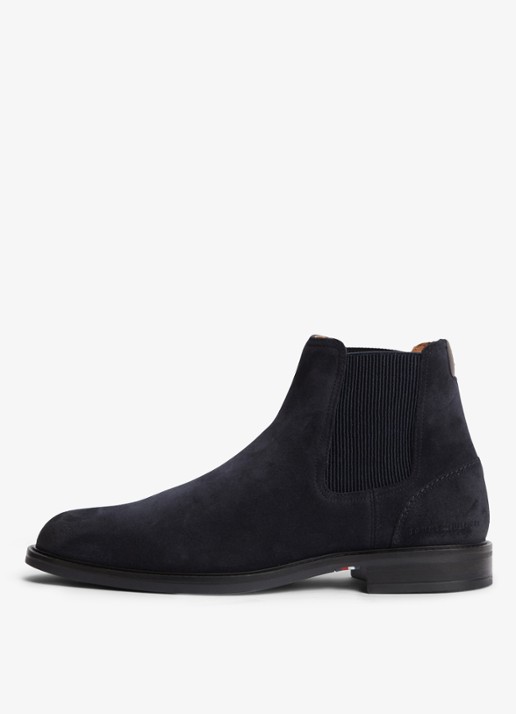 Tommy Hilfiger Chelsea boot van suède - detail 3 donkerblauw