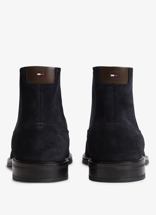 Tommy Hilfiger Chelsea boot van suède - detail 5 donkerblauw