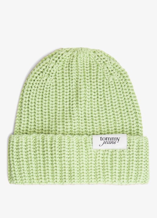 Tommy Hilfiger Chunky Rib-Knit Logo Beanie