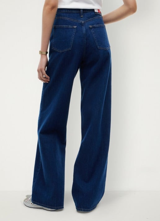 Tommy Hilfiger Claire high waist wide fit jeans met steekzakken - achterkant jeans