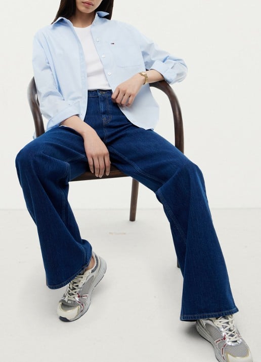 Tommy Hilfiger Claire high waist wide fit jeans met steekzakken - detail 3 jeans