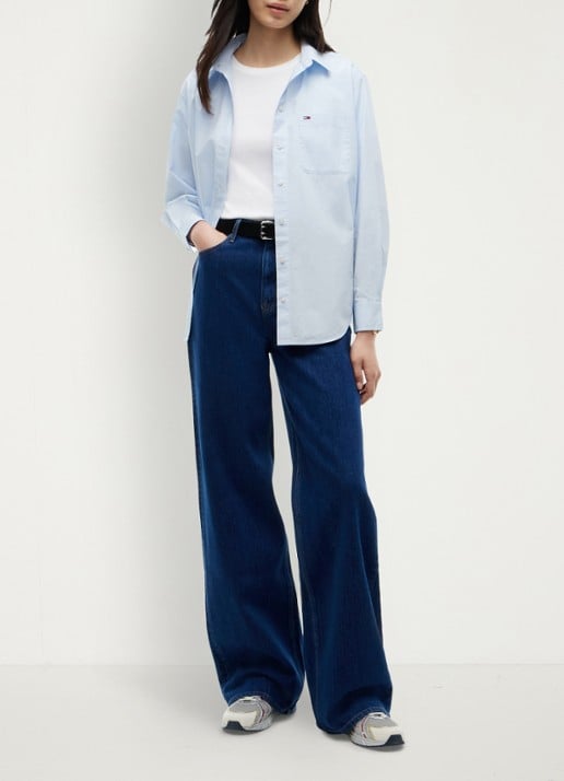 Tommy Hilfiger Claire high waist wide fit jeans met steekzakken - voorkant 5 jeans