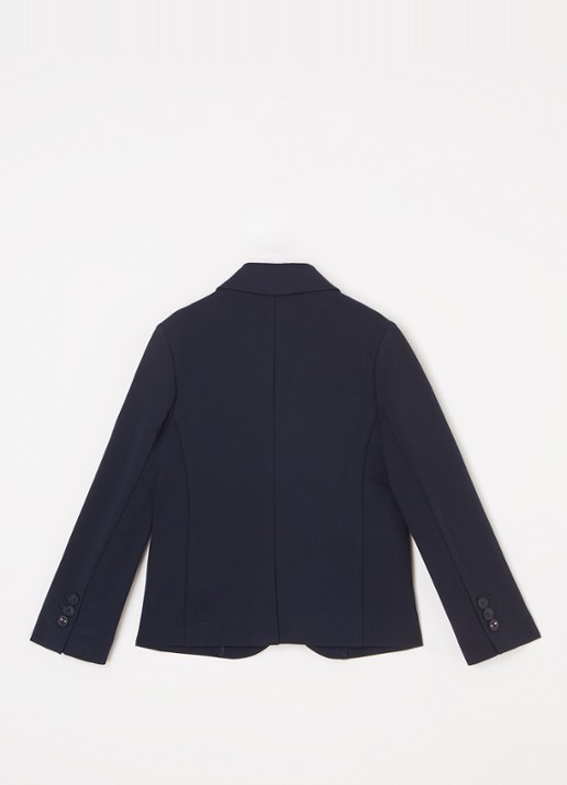 Tommy Hilfiger Colbert van jersey met borstzak  - achterkant 3 blauw
