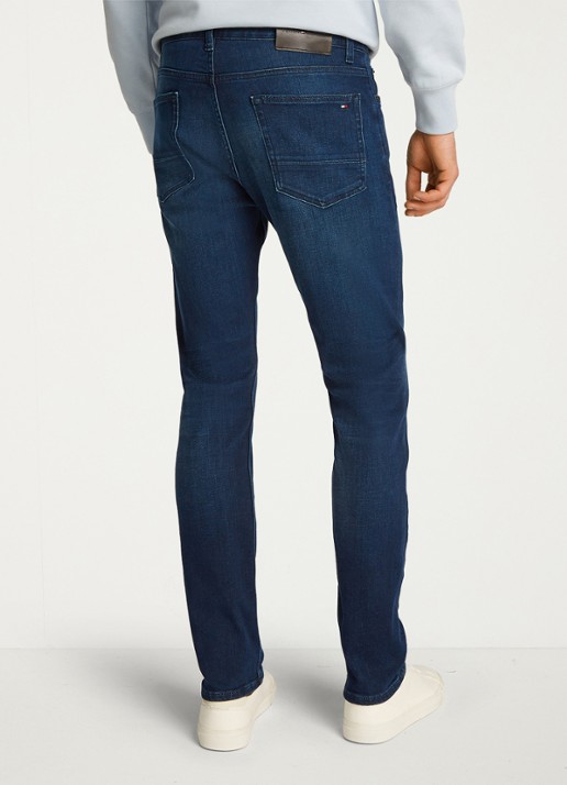 Tommy Hilfiger Core Bleecker slim fit jeans met donkere wassing - achterkant indigo