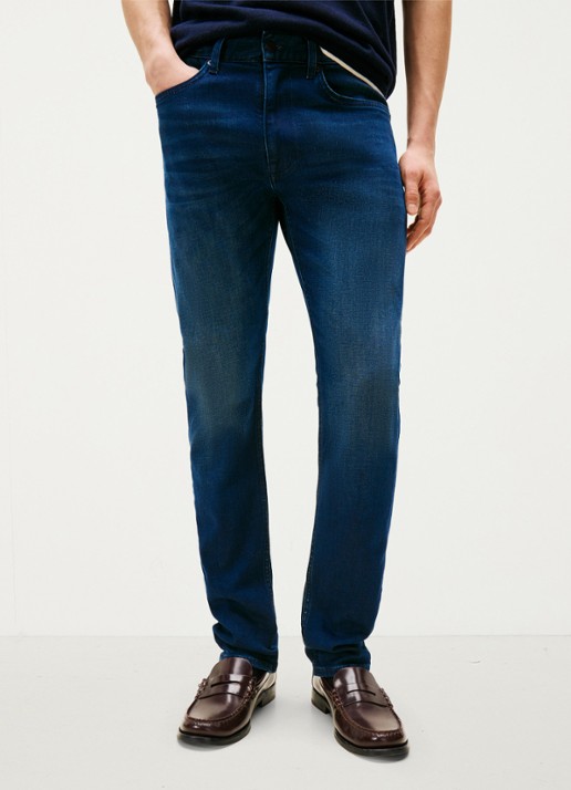 Tommy Hilfiger Core Bleecker slim fit jeans met donkere wassing