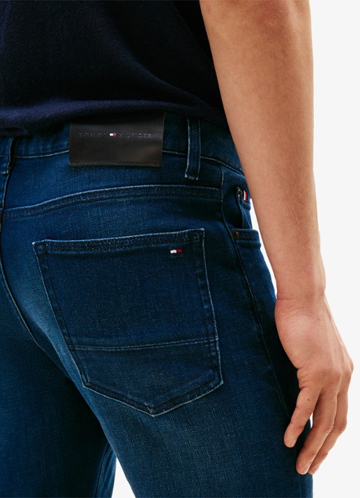 Tommy Hilfiger Core Bleecker slim fit jeans met donkere wassing - detail 4 indigo