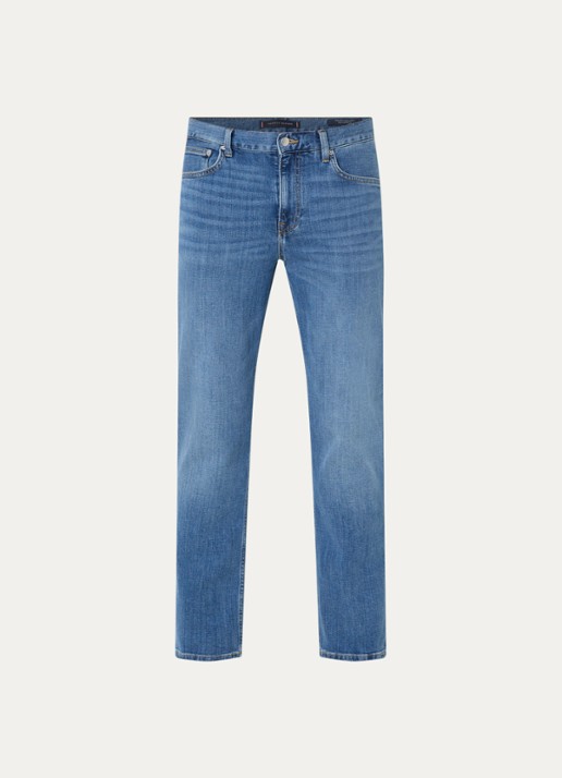 Tommy Hilfiger Core Denton straight leg jeans met medium wassing - voorkant indigo