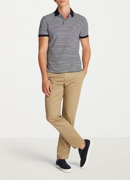 Tommy Hilfiger Core regular fit polo van piqué katoen met logoborduring - voorkant 5 desert sky / white-0a4