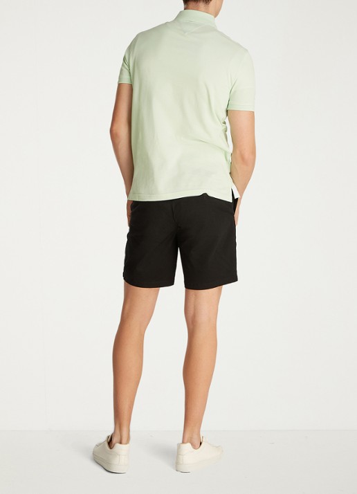 Tommy Hilfiger Core regular fit polo van piqué katoen met logoborduring - achterkant 3 opal green-lxy / groen