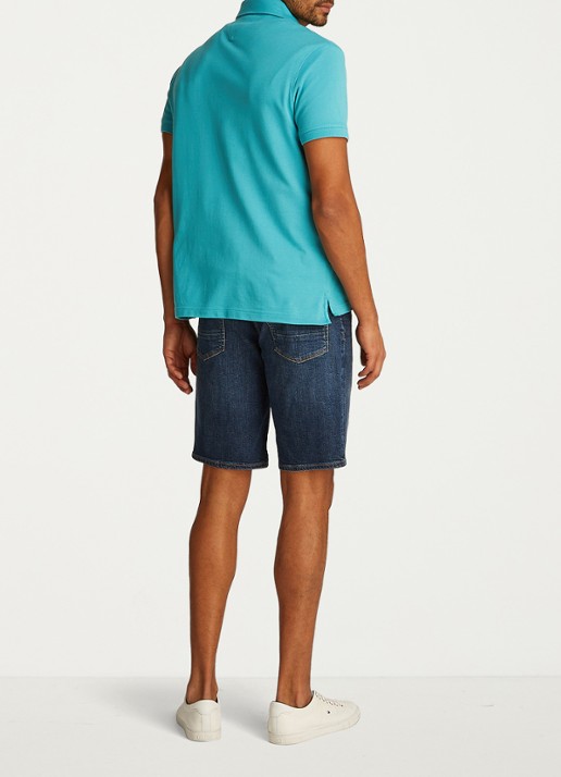 Tommy Hilfiger Core regular fit polo van piqué katoen met logoborduring - achterkant hazy teal-m0c / blauw