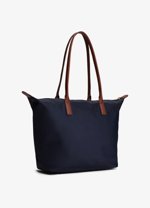 Tommy Hilfiger Corporate tot shopper met logo - achterkant 3 donkerblauw