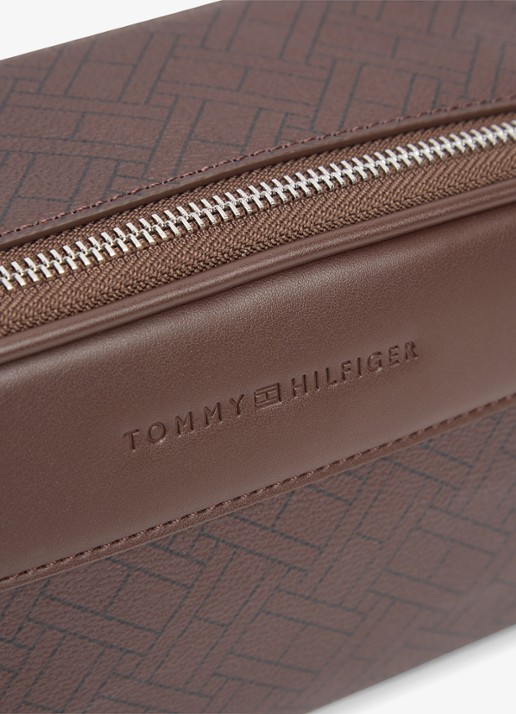 Tommy Hilfiger Crossbodytas met logoprint - detail 2 donkerbruin