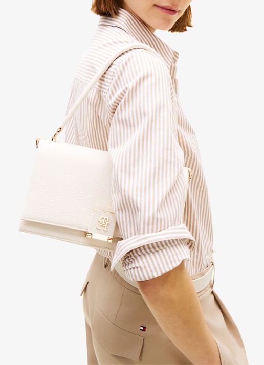 Tommy Hilfiger Crossbodytas van imitatieleer - detail 3 creme