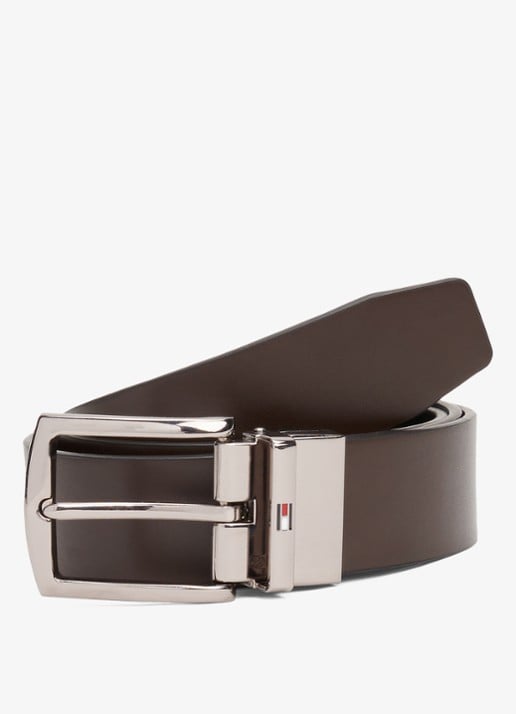 Tommy Hilfiger Denton reversible riem van leer - detail 7 zwart