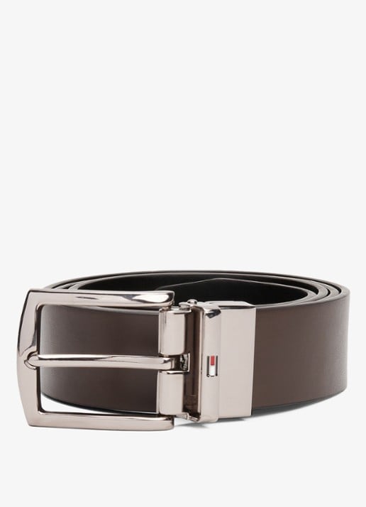 Tommy Hilfiger Denton reversible riem van leer - detail 8 zwart