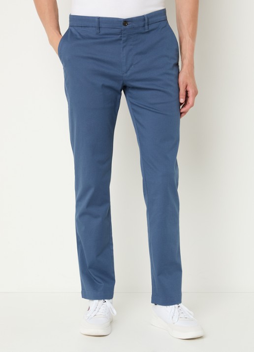 Tommy Hilfiger Denton slim fit chino met steekzakken  - detail 4 staalblauw