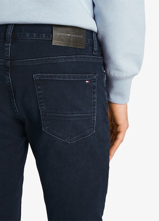 Tommy Hilfiger Denton slim fit jeans met steekzakken - detail 5 donkerblauw