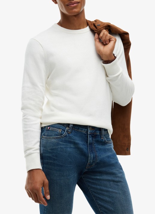 Tommy Hilfiger Denton slim-straight fit jeans met medium wassing - detail 4 indigo