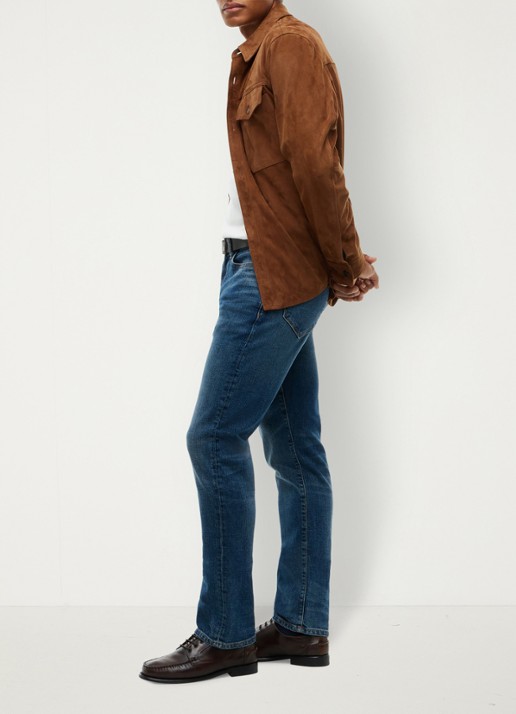 Tommy Hilfiger Denton slim-straight fit jeans met medium wassing - detail 5 indigo