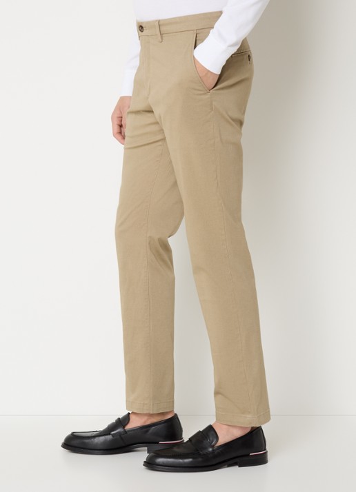 Tommy Hilfiger Denton straight fit chino met steekzakken - detail 4 khaki