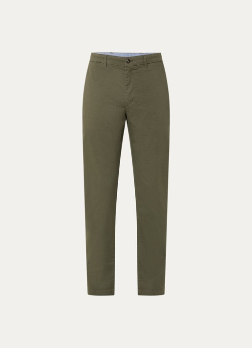 Tommy Hilfiger Denton straight fit chino met steekzakken - voorkant 2 mosgroen