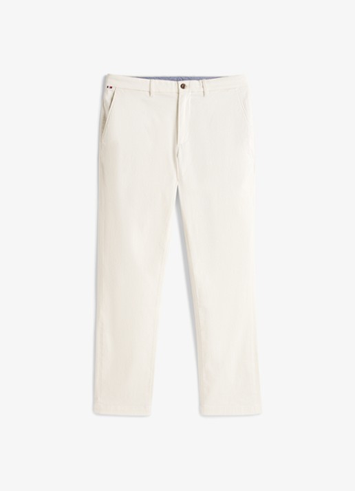 Tommy Hilfiger Denton straight fit chino met steekzakken - voorkant 4 beige