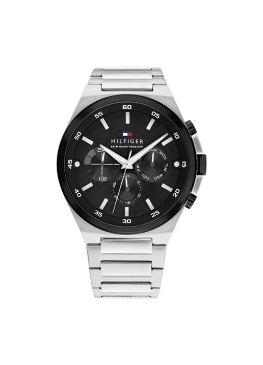 Tommy Hilfiger Dexter horloge H1792087  - voorkant zilver