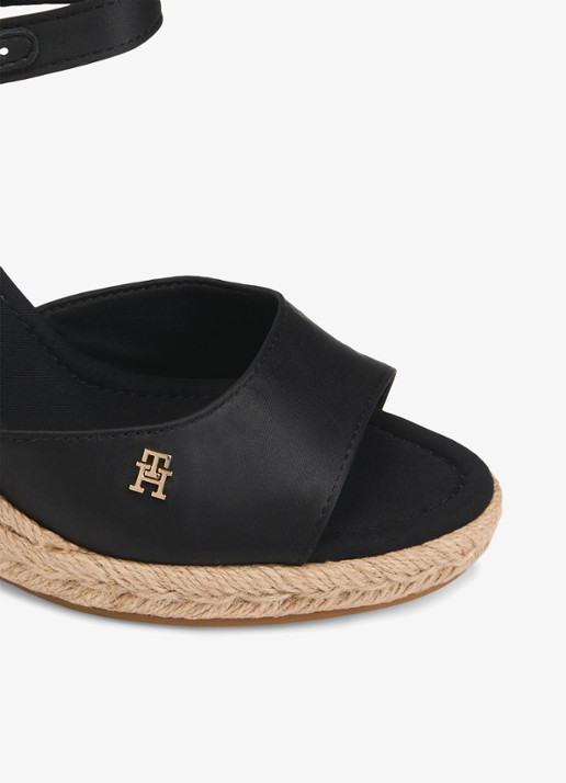 Tommy Hilfiger Espadrille met hak - detail 6 zwart